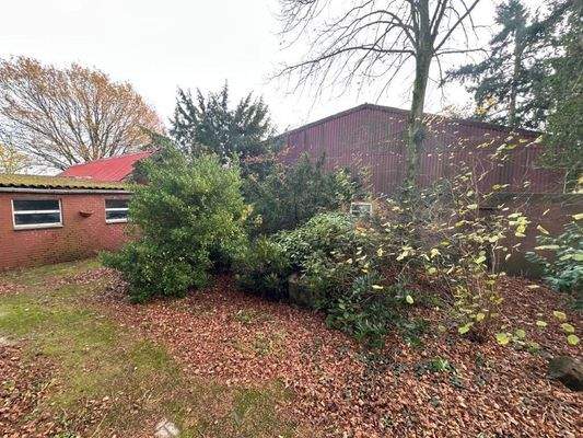 Außenansicht Halle Ställe