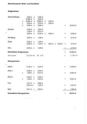 Wohnfläche EG und OG