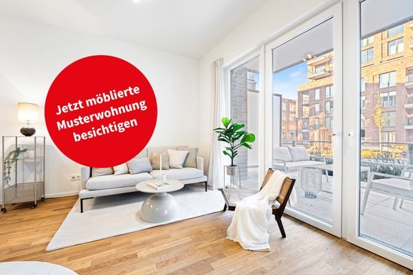 KunstWerk Musterwohnung Wohnbereich Terrasse