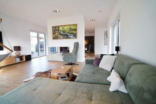 Wohnzimmer mit Bioethanol-Kamin