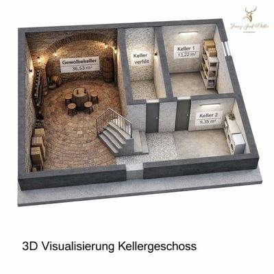 3D-Visualisierung Kellergeschoss 