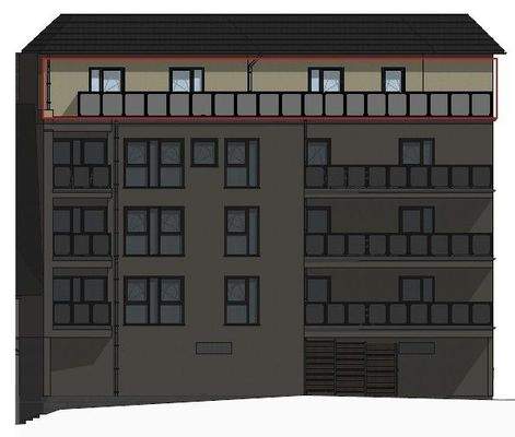 Bemaßter Grundriss Whg. 13