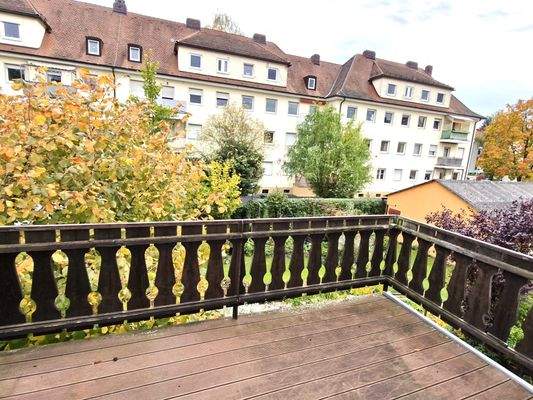 der große Balkon im OG