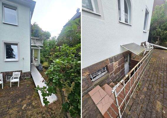 Rampe und Keller außen