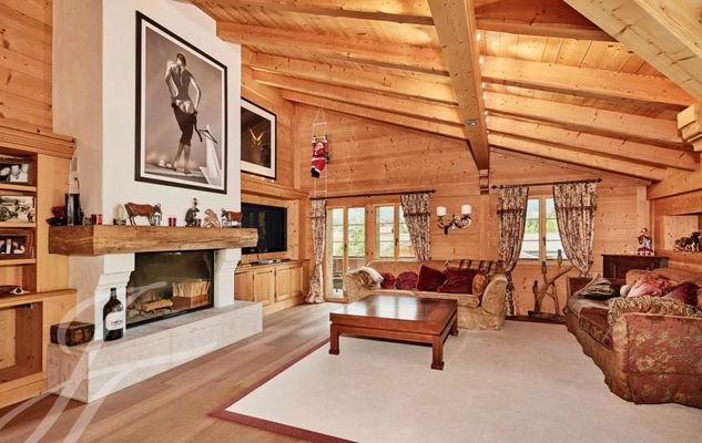 Living-room Wooden floor Fireplace