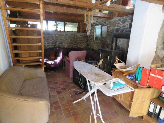 Wintergarten mit Kaminofen 