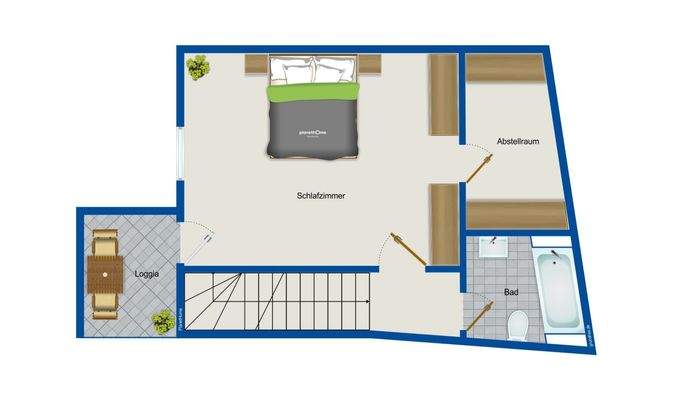 Grundriss Wohnung 2. Stockwerk