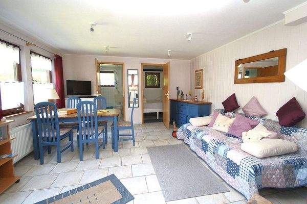 Das wohnlich ausgebaute Nebengebäude