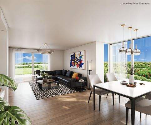 Var. 3 Wohnbereich Visualisierung - (KI generiert)