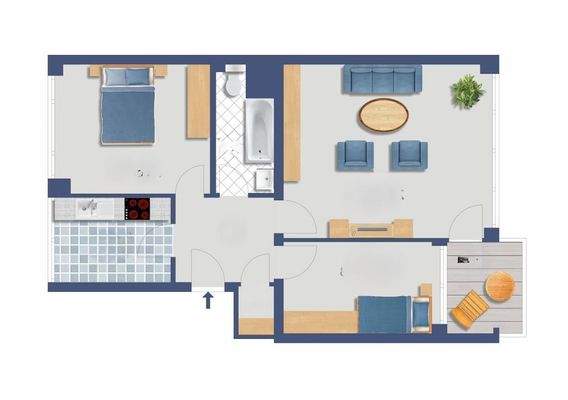 Beispielhafter Grundriss