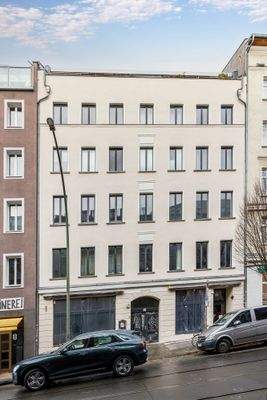 Fassadenanstrich in progress