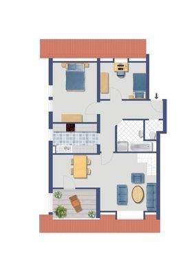 Grundriss 2D WE34 - DG1