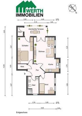Grundriss Whg. 2 - EG Rechts
