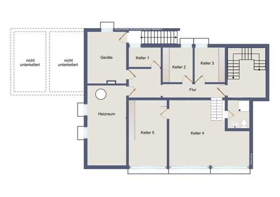 Kellergeschoss (kein Maßstab)