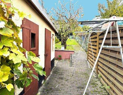 Abstellbereich im Garten