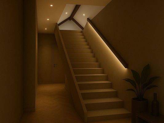 Treppe zum Dachgeschoss