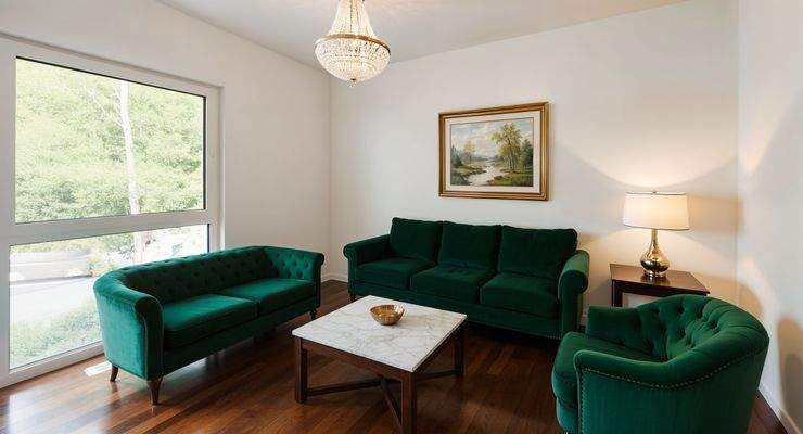 Schlafzimmer - Wohnzimmer, Luxus - (KI generiert)