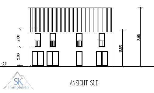 genehmigte Südansicht