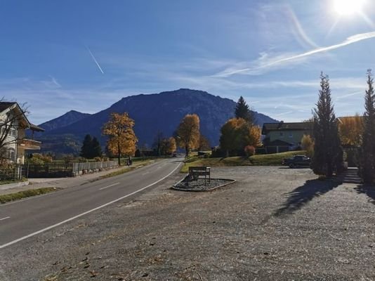 Blick von der Terrasse im Herbst