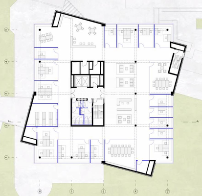  Grundrissbeispiel Zellenbüros