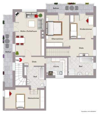 Obergeschoss mit 98,13 m²