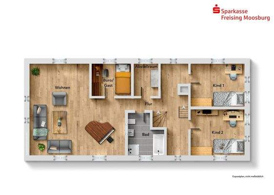Grundrissbeispiel Dachgeschoss Hauptgebäude
