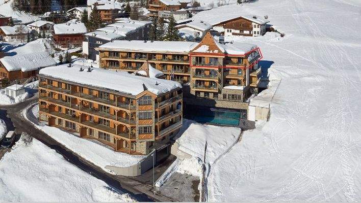 4 bed Penthouse St Anton exterior view from South 