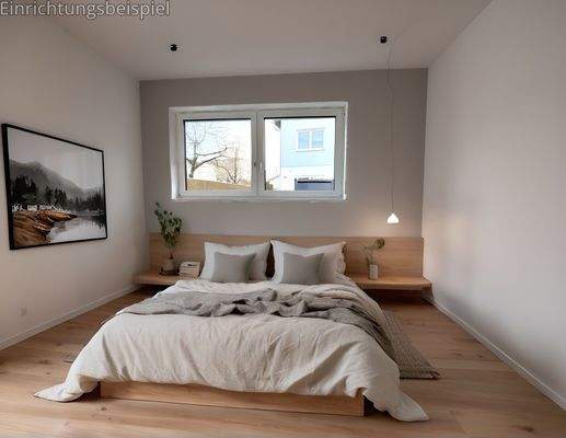 Gestaltungsbeispiel des Schlafzimmers