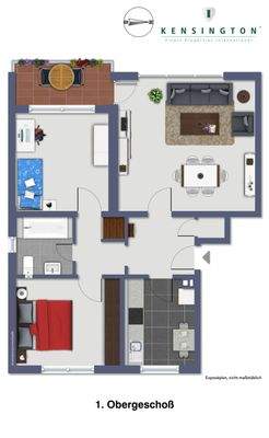 Grundriss 1 OG. Links