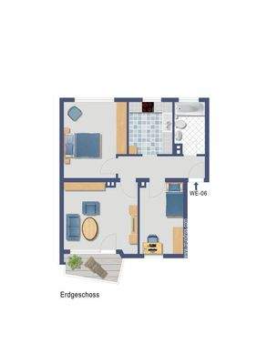 Grundriss gestaltet WE06 im EG