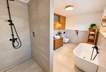 Bad mit Wanne und ebenerdiger Dusche