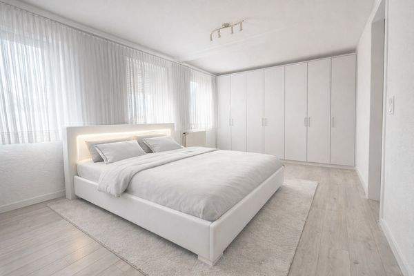 Schlafzimmer virtuell gestaged