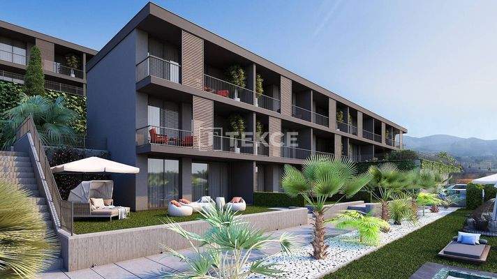 Apartments with Sea View in a Complex in Dörttepe Bodrum