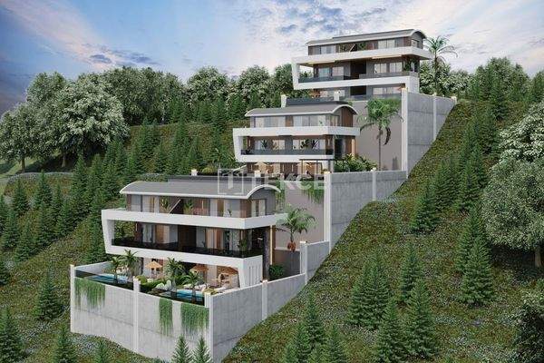Semi-Detached Sea-View Villas with Private Pools in Tepe Alanya