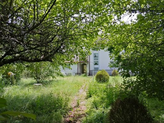 Ansicht vom Garten Richtung Haus