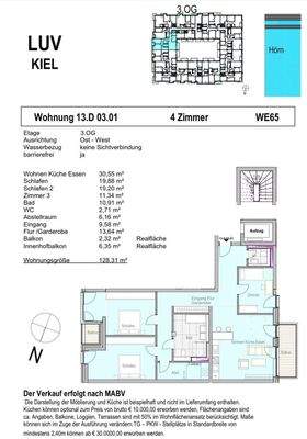 Grundriss WE 65 Baufeld XIII