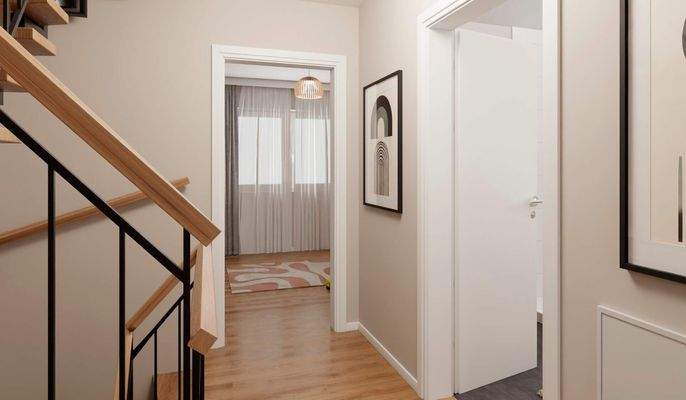 Heller und freundlicher Flur im Obergeschoss