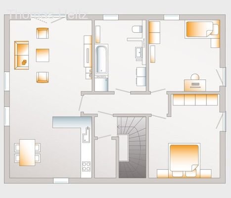 Grundriss Wohnung Obergeschoss