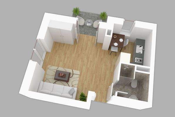 Moderne Wohnung Grundriss