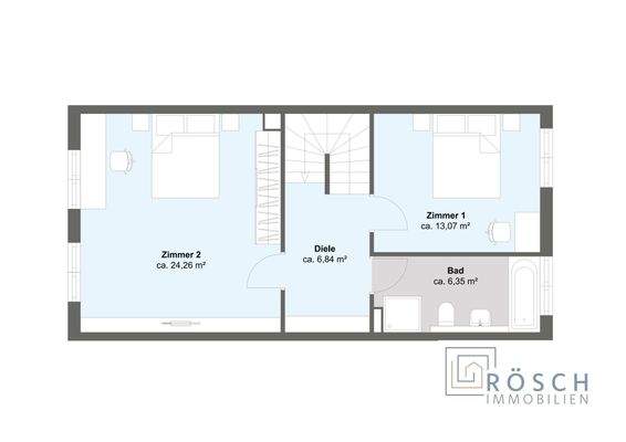 Grundrissplan Obergeschoss