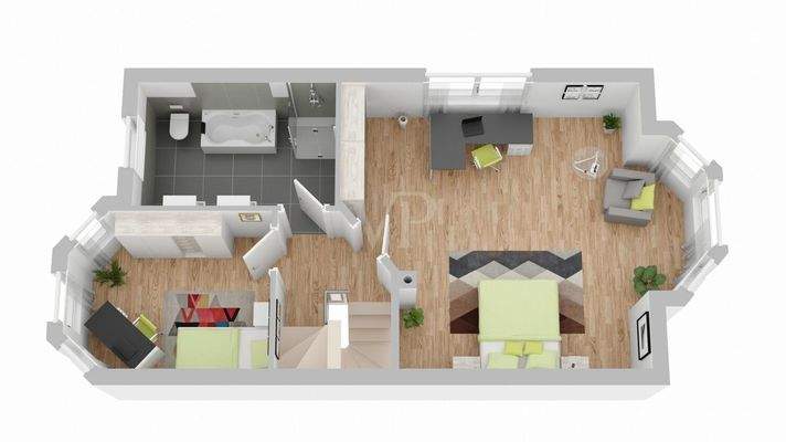 Grundriss 1.Obergeschoss 3D