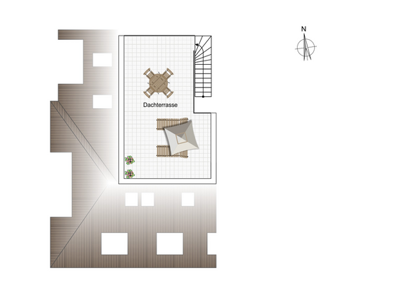 Grundriss Dachterrasse
