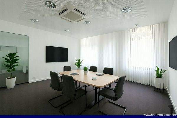 heller Bürobereich - möbliert durch KI