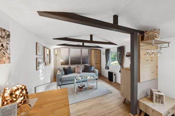 Bungalow - Blickrichtung von der Küche und dem Eingangsbereich aus