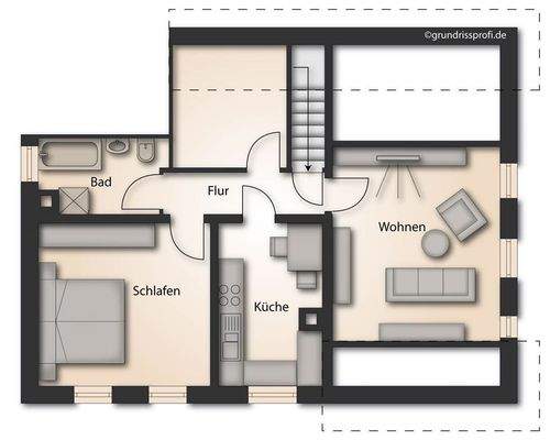 Grundriss DG möbliert