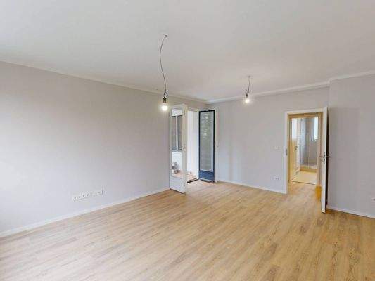 Ansicht III: Wohn- und Esszimmer