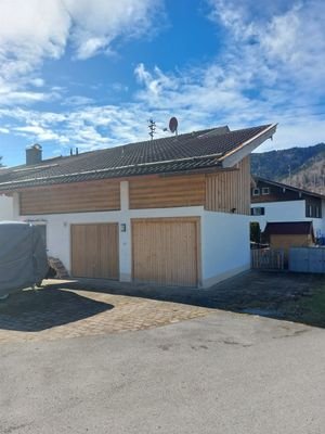 Blick auf die Garagen 