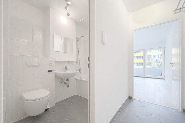 Geräumige Diele und Badezimmer