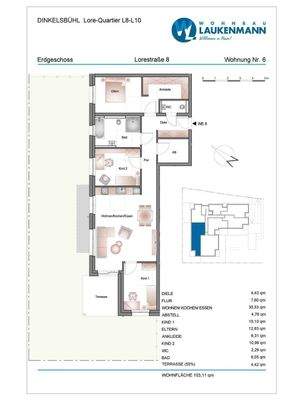 Grundriss Haus 1 EG WE 6
