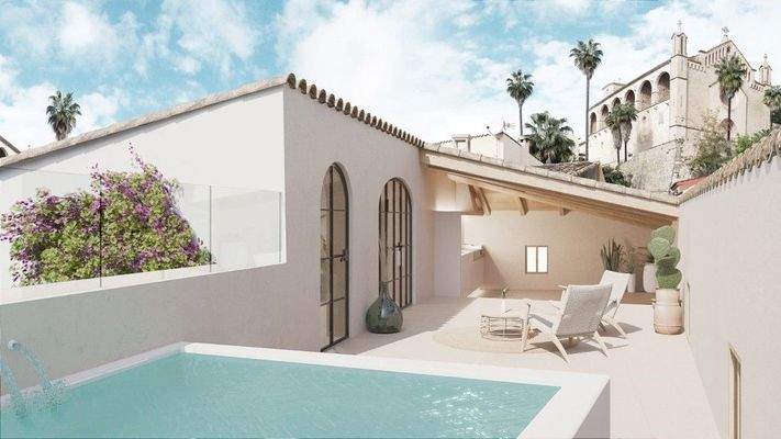 Dorfhaus mit Pool zum Verkauf im historischen Zentrum von Artà, Mallorca